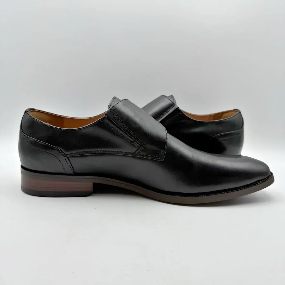 Florsheim Mens Sorrento Monk Strap Dress Shoes US 9.5 Wide Black Leather NIB